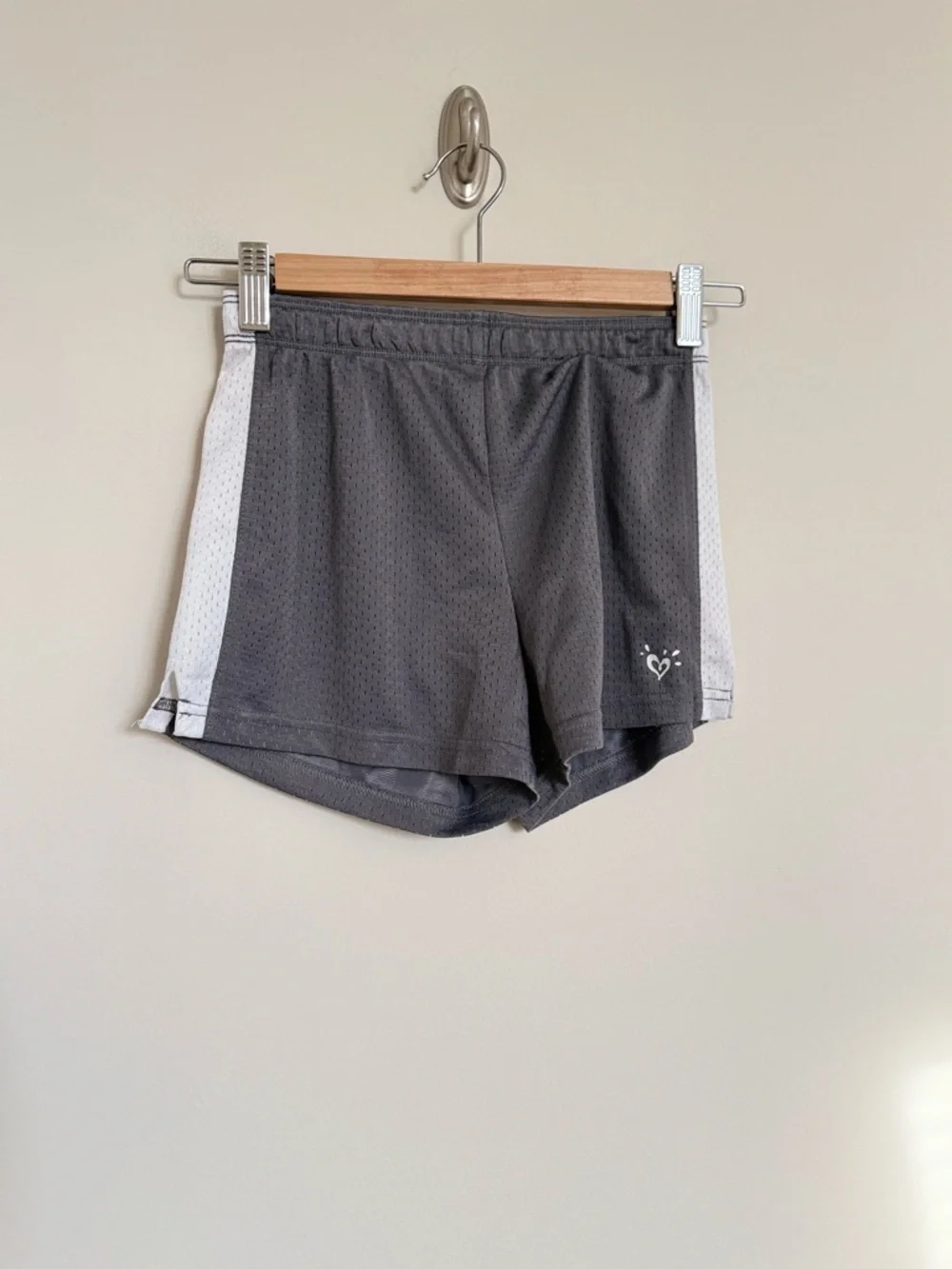 Justice Gray Athletic Shorts Size 10 Girls Sporty Mesh Activewear
